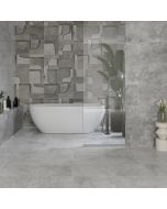 بلاط أرضيات 40×40×1.0 سم - رمادي فاتح