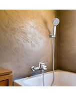 طقم دش حوض استحمام مع الخلاط ريو - كروم