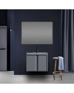 مرآة حمام مستطيلة مع إضاءة ليد 80×60 سم - (TC-817) 