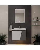 خزانة حمام معلقة مع مغسلة ومرآة - أوركس سولو