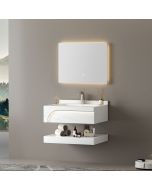 مغسلة معلقة مع مرآة ورف سفلي - أوركس كورفا