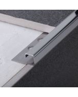 فاصل ديكور بلاط مربع - فضي مطفي