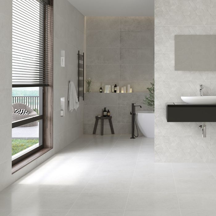 بلاط أرضيات 40×40×1.0 سم - رمادي فاتح 