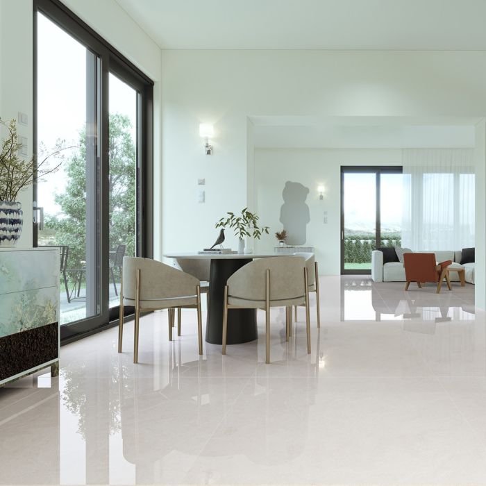 بلاط أرضيات بورسلان 120×120×1.0 سم - بيج رمادي 