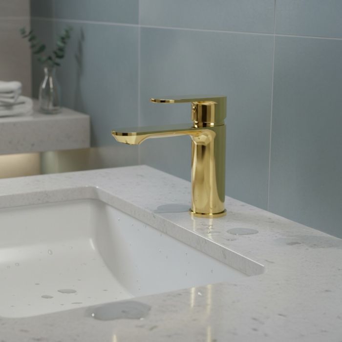 خلاط مغسلة سكانو - ذهبي  