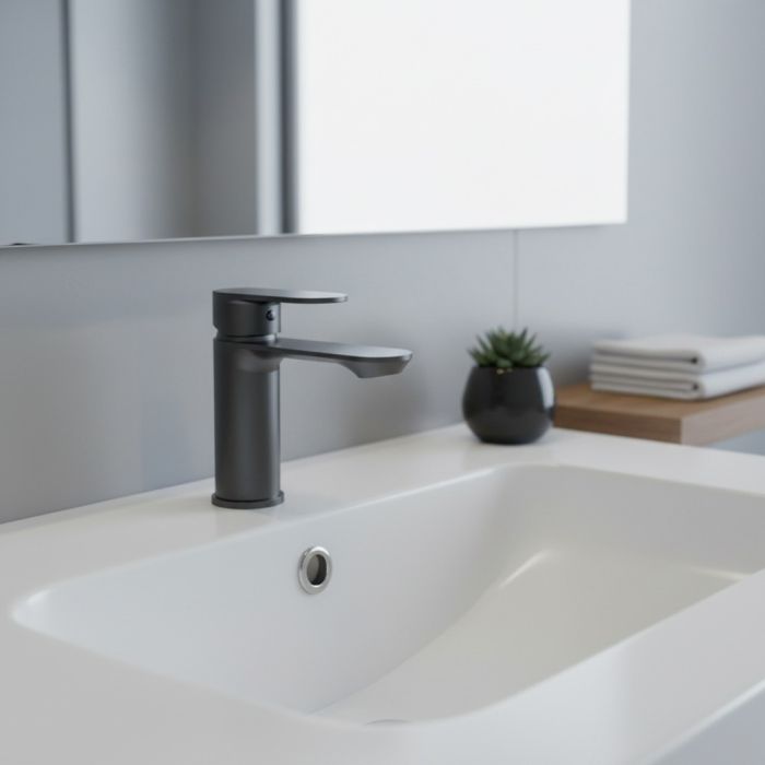 خلاط مغسلة سكانو - رمادي معدني 