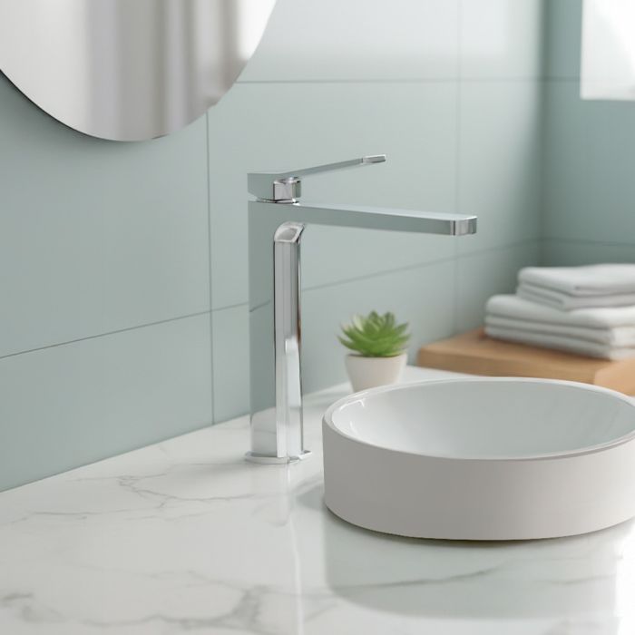 Wash Basin Mixer CONZA ORYX  25cm - Brush Silver 