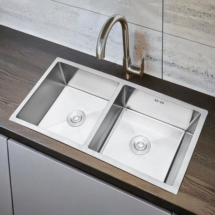Double Kitchen Sink with Drainer 90x45 