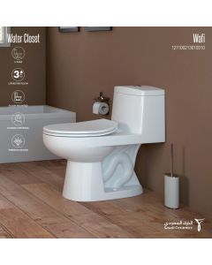 WAFI Water Closet 3L With Flushing Mech & Seat Cover(SC1) WHITE