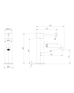 WB Mixer MONO MATT BALCK - KAIPING ALFRED VICTORIA