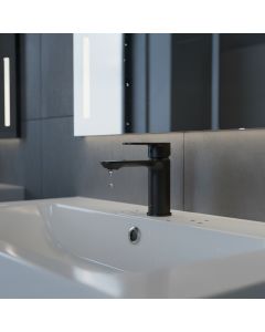 خلاط مغسلة سكانو - أسود مطفي 