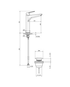 WB mixer HIGH 25 cm- NAPOLI 