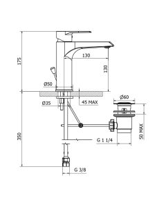 Wash Basin mixer MEDIUM - FLORENCE 