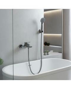 طقم خلاط حوض استحمام كونزا أوركس - رمادي مطفي