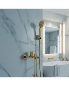 طقم خلاط حوض استحمام سكانو أوركس - ذهبي