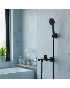 طقم خلاط حوض استحمام سكانو أوركس - رمادي معدني