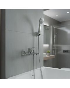 طقم خلاط حوض استحمام كونزا أوركس - فضي مصقول