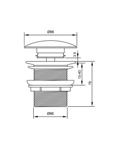 Wash Basin Waste 1-1/4" MATT BLACK