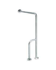 Wall to Floor Angled Grab bar 750x776mm Right with 3 support points - MEDICLINICS