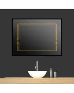 مرآة حمام مستطيلة ثلاثية الأبعاد 80×60 - انفينيتي