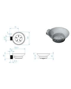 مجموعة اكسسوارات الحمام (6 قطع) - أسود مطفي