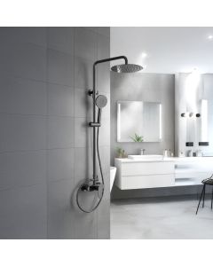 طقم دش استحمام سكانو أوركس - رمادي معدني 