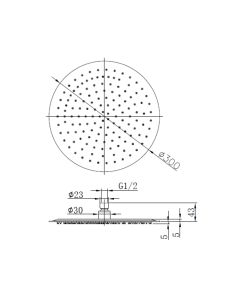 Shower head ROUND - Saudi Ceramics 