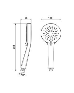 Hand shower Gold - Saudi Ceramics 