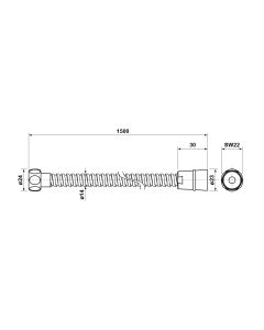 Shower hose Gold - Saudi Ceramics 