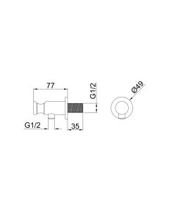 Shower handset wall bracket - Saudi Ceramics 