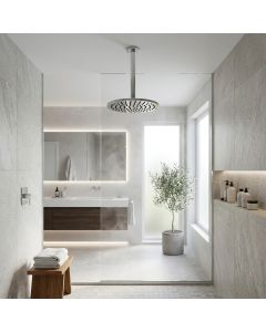 Shower Arm Ceiling Mounted Round - Chrome 
