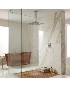 Shower Arm Ceiling Mounted Square - Chrome