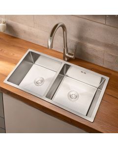 حوض مطبخ ستانلس ستيل 90×45 - فضي