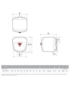 Electrical Water Heater AS TDD QUAD 15L Vertical 1200W