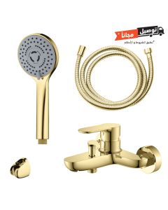  BATH MIXER RISE WITH HAND SHOWER GOLD