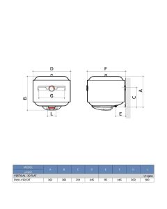 Electrical Water Heater FAT 30L Vertical1200W