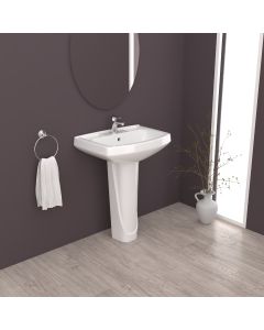 Coral Wash Basin with Pedestal