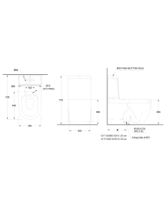 كرسي دورة مياه 25 سم - فلورنس 