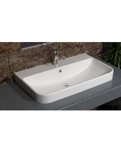 TYPE-B Over Counter Top Wash Basin - 80cms - OFF WHITE