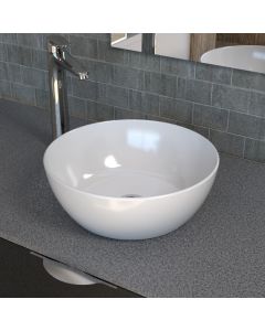 TYPE-D Over Counter Top Wash Basin - Round Shape - OFF WHITE