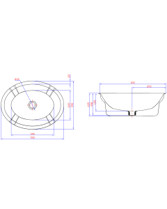 حوض مغسلة 50 سم - فانتي 800